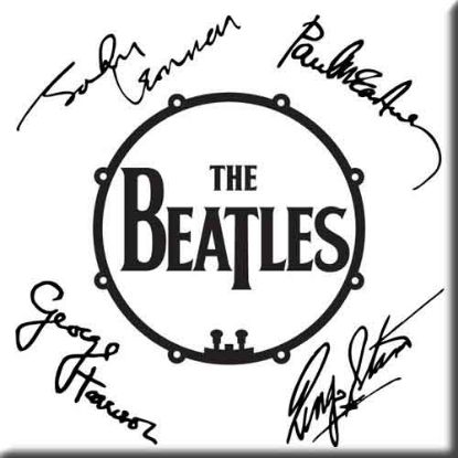 Picture of The Beatles Fridge Magnet: Signed Drum Logo