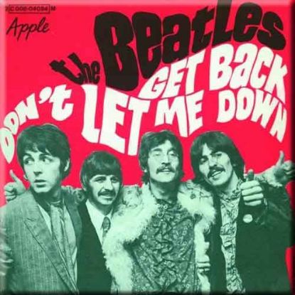 Picture of The Beatles Fridge Magnet: Get Back/Don't Let Me Down (Red)