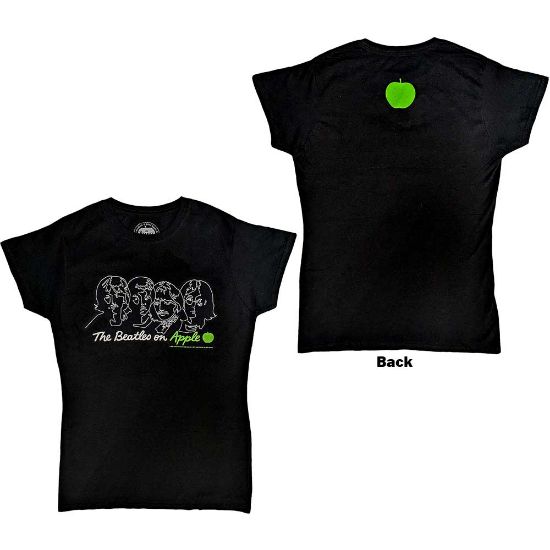 Picture of The Beatles Ladies T-Shirt: On Apple Back Print