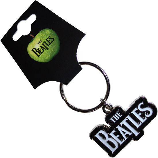 Picture of The Beatles Keychain: Drop T Logo (White)