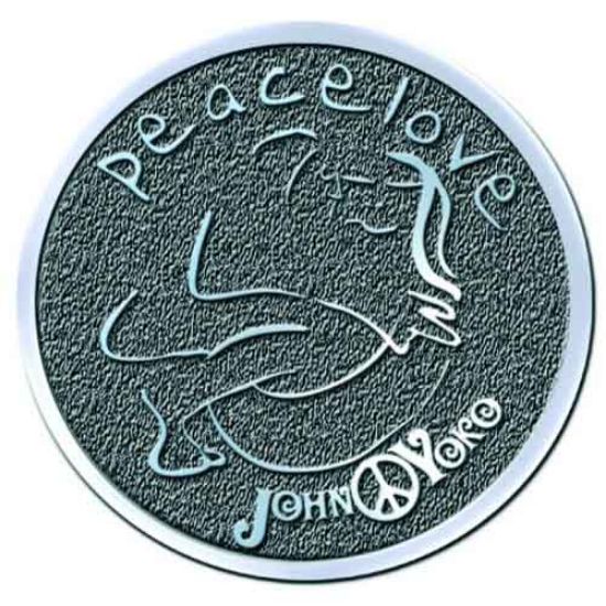 Picture of John Lennon Pin Badge: Peace & Love HiChrome