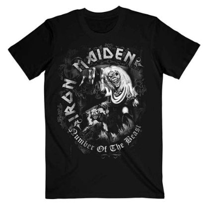 Picture of Iron Maiden Unisex T-Shirt: Number Of The Beast Grey Tone