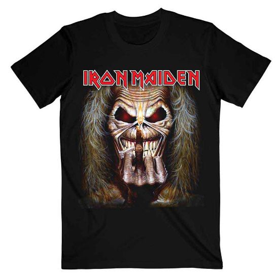 Picture of Iron Maiden Unisex T-Shirt: Eddie Candle Finger