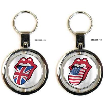 Picture of The Rolling Stones Keychain: UK & US Tongues (Spinner)