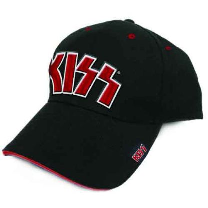 Picture of KISS Unisex Baseball Cap: Red on White Logo