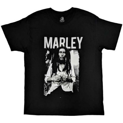 Picture of Bob Marley Unisex T-Shirt: Black & White