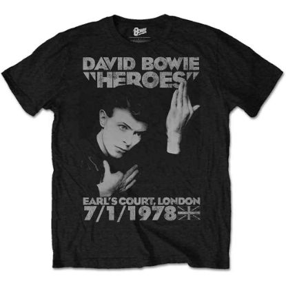 Picture of David Bowie Unisex T-Shirt: Heroes Earls Court