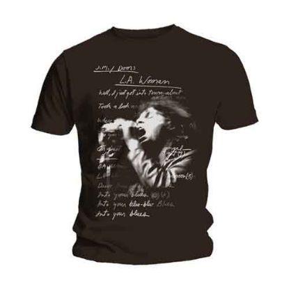 Picture of The Doors Unisex T-Shirt: LA Woman Lyrics