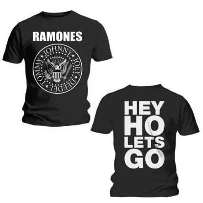 Picture of Ramones Unisex T-Shirt: Hey Ho [Front & Back] Back Print