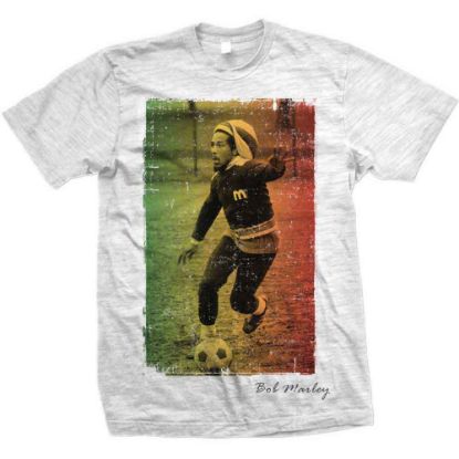 Picture of Bob Marley Unisex T-Shirt: Rasta Football (X-Large)