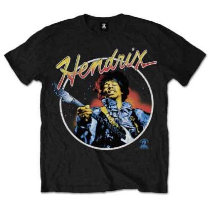 Picture of Jimi Hendrix Unisex T-Shirt: Script Circle
