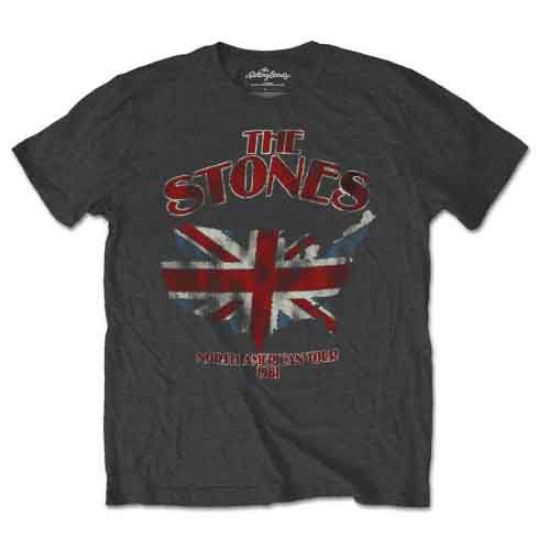 Picture of The Rolling Stones Unisex T-Shirt: Union Jack US Map
