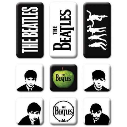 Picture of The Beatles Fridge Magnet Set: Classic Icons 9 Piece Set