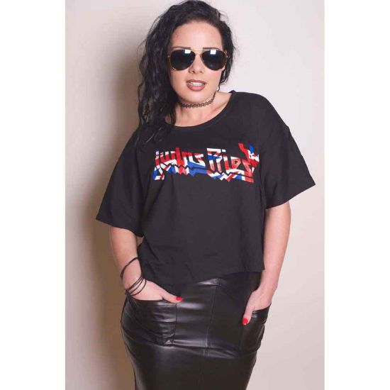 Picture of Judas Priest Ladies T-Shirt: Union Boxy Style/Glitter Print