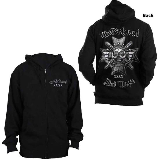 Picture of Motorhead Unisex Zipped Hoodie: Bad Magic Back Print (Small)
