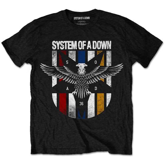 Picture of System Of A Down Unisex T-Shirt: Eagle Colours