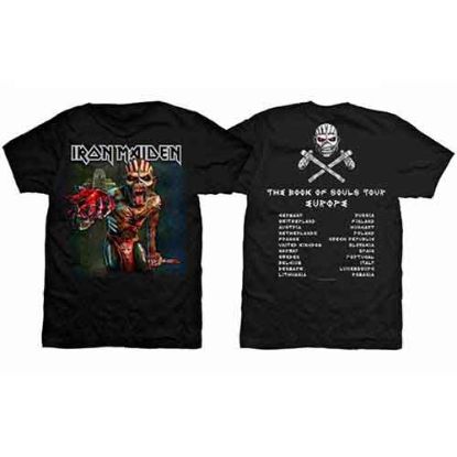 Picture of Iron Maiden Unisex T-Shirt: The Book of Souls European Tour V.1 Back Print