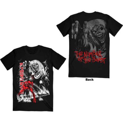 Picture of Iron Maiden Unisex T-Shirt: Number Of The Beast Jumbo Back Print