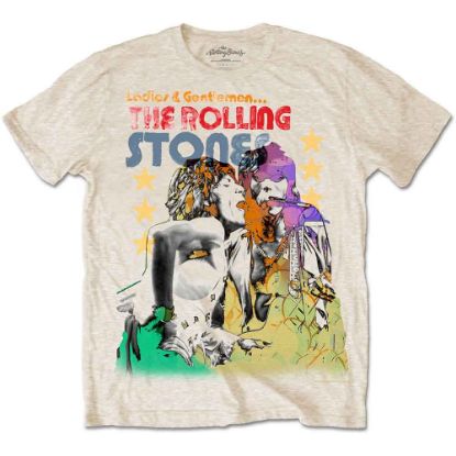 Picture of The Rolling Stones Unisex T-Shirt: Mick & Keith Watercolour Stars