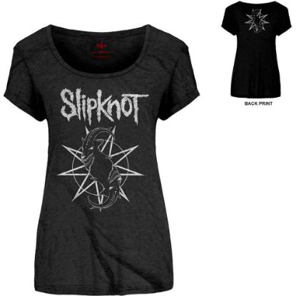Picture of Slipknot Ladies T-Shirt: Goat Star Logo Back Print