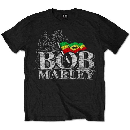 Picture of Bob Marley Unisex T-Shirt: Distressed Logo
