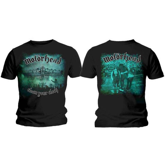 Picture of Motorhead Unisex T-Shirt: Clean Your Clock Green Back Print (Medium)