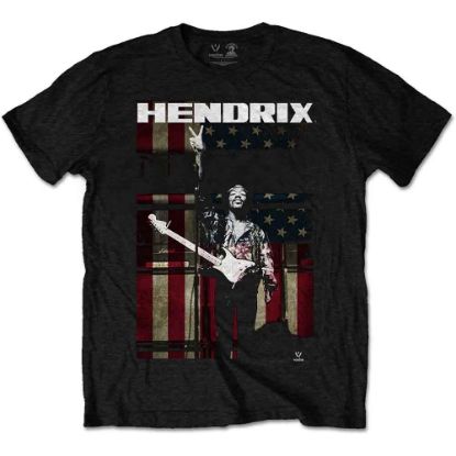 Picture of Jimi Hendrix Unisex T-Shirt: Peace Flag