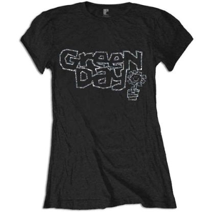 Picture of Green Day Ladies T-Shirt: Flower Pot Embellished