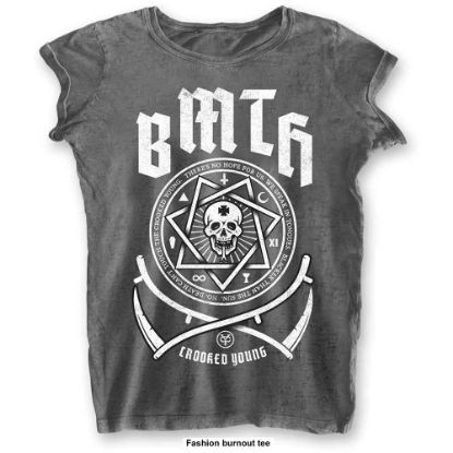 Picture of Bring Me The Horizon Ladies Burnout T-Shirt: Crooked Young