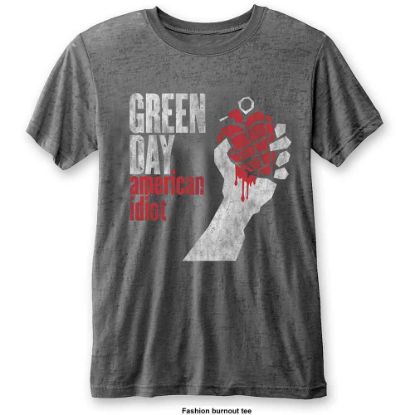 Picture of Green Day Unisex Burnout T-Shirt: American Idiot Vintage