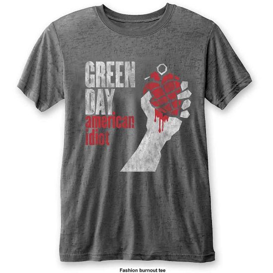 Picture of Green Day Unisex Burnout T-Shirt: American Idiot Vintage