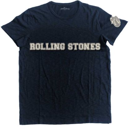 Picture of The Rolling Stones Unisex T-Shirt: Logo & Tongue Applique