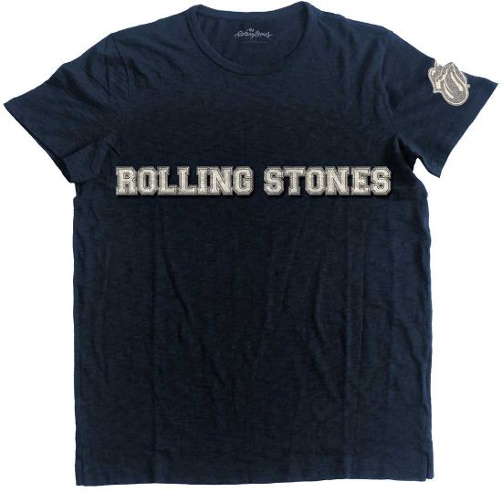 Picture of The Rolling Stones Unisex T-Shirt: Logo & Tongue Applique