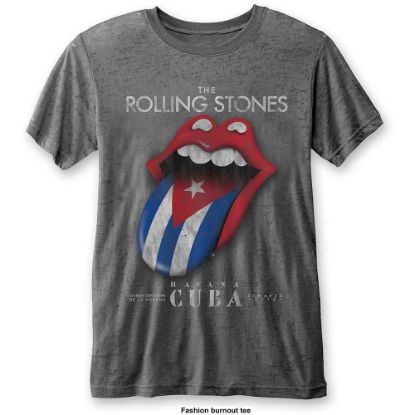 Picture of The Rolling Stones Unisex Burnout T-Shirt: Havana Cuba