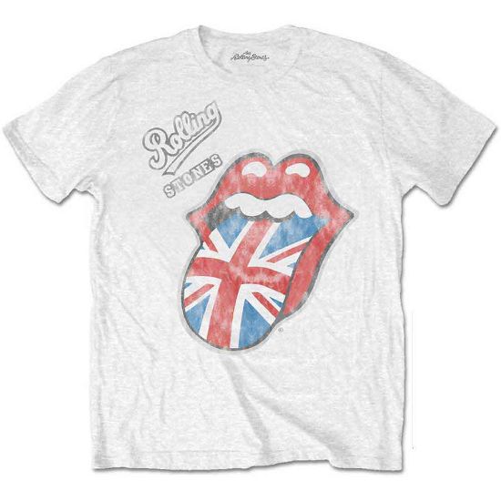 Picture of The Rolling Stones Unisex T-Shirt: Vintage British Tongue Soft Hand Inks