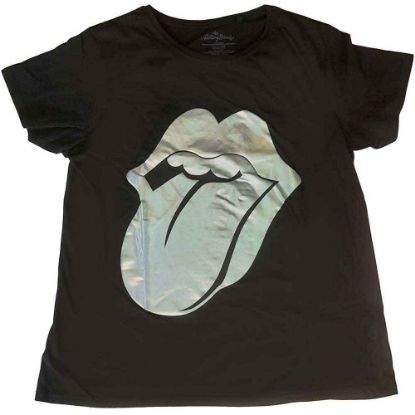 Picture of The Rolling Stones Unisex T-Shirt: Foil Tongue Embellished