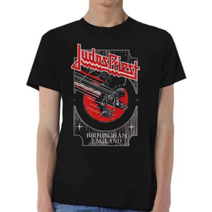 Picture of Judas Priest Unisex T-Shirt: Silver and Red Vengeance