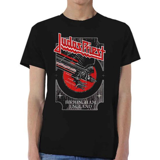 Picture of Judas Priest Unisex T-Shirt: Silver and Red Vengeance