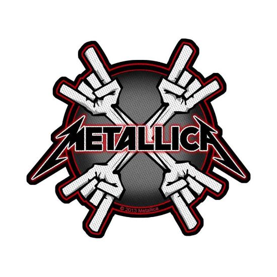 Picture of Metallica Woven Patch: Metal Horns (Standard)