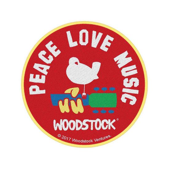 Picture of Woodstock Woven Patch: Peace Love Music (Standard)