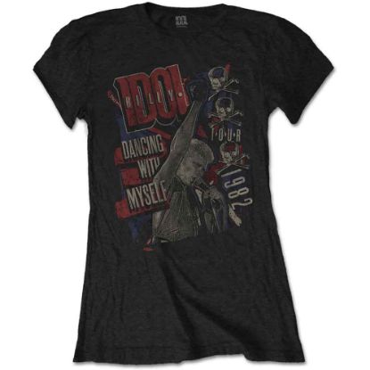 Picture of Billy Idol Ladies T-Shirt: Dancing with Myself (Medium)