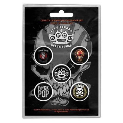 Picture of Five Finger Death Punch Button Badge Pack: Logos