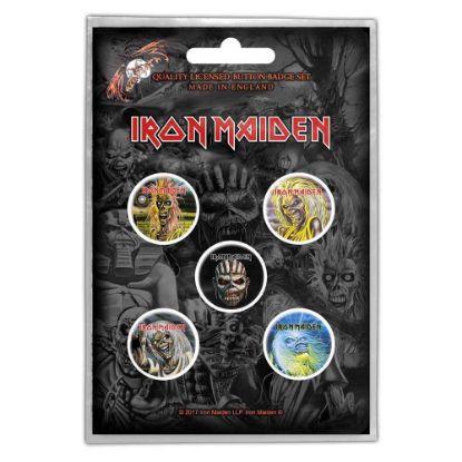 Picture of Iron Maiden Button Badge Pack: The Faces of Eddie