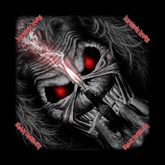 Picture of Iron Maiden Unisex Bandana: Eddie Candle Finger