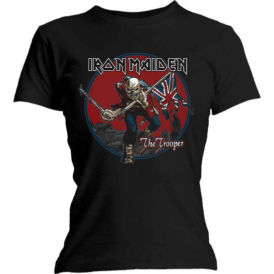 Picture of Iron Maiden Ladies T-Shirt: Trooper Red Sky