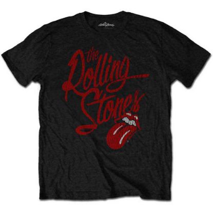 Picture of The Rolling Stones Unisex T-Shirt: Script Logo Soft Hand Inks
