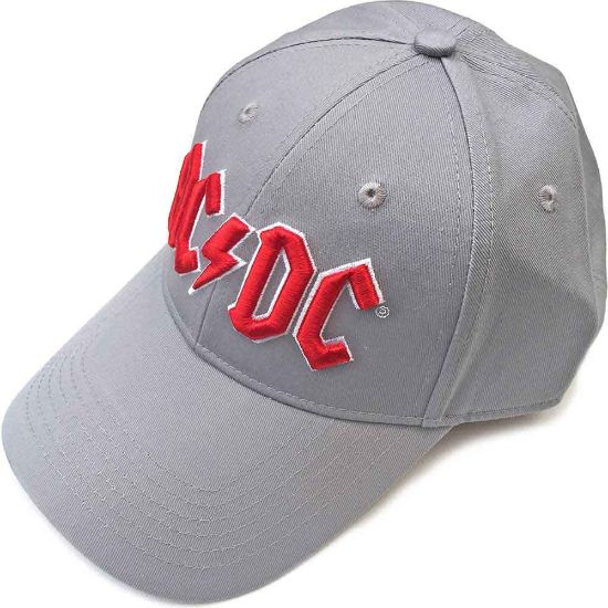 Picture of AC/DC Unisex Baseball Cap: Red Logo (Grey)