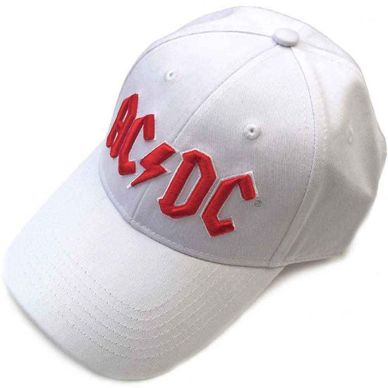 Picture of AC/DC Unisex Baseball Cap: Red Logo (White)