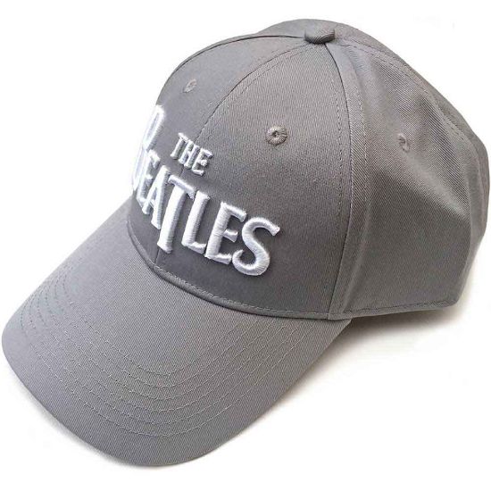 Picture of The Beatles Unisex Baseball Cap: White Drop T Logo (Grey)