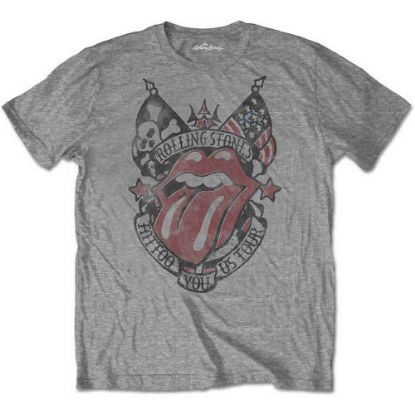 Picture of The Rolling Stones Unisex T-Shirt: Tattoo You US Tour Soft Hand Inks